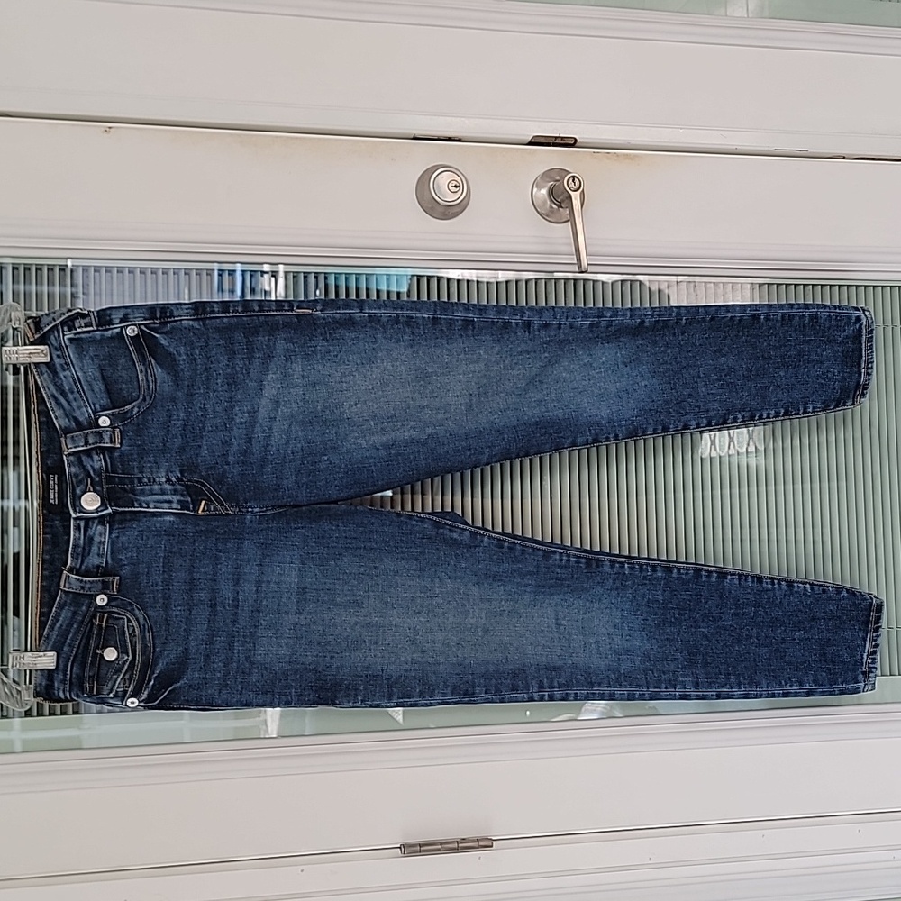 True Religion Jennie Curvy Mid Rise Super Skinny Jeans Dark Wash Sz 29